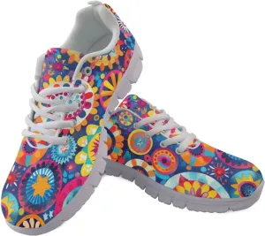 Sneakers Women Comfortable Lace Up Flat Athletic Workout Hiking Shoes Women Non-Slip Holiday Exercise Running Sneakers Ladies US 5-12