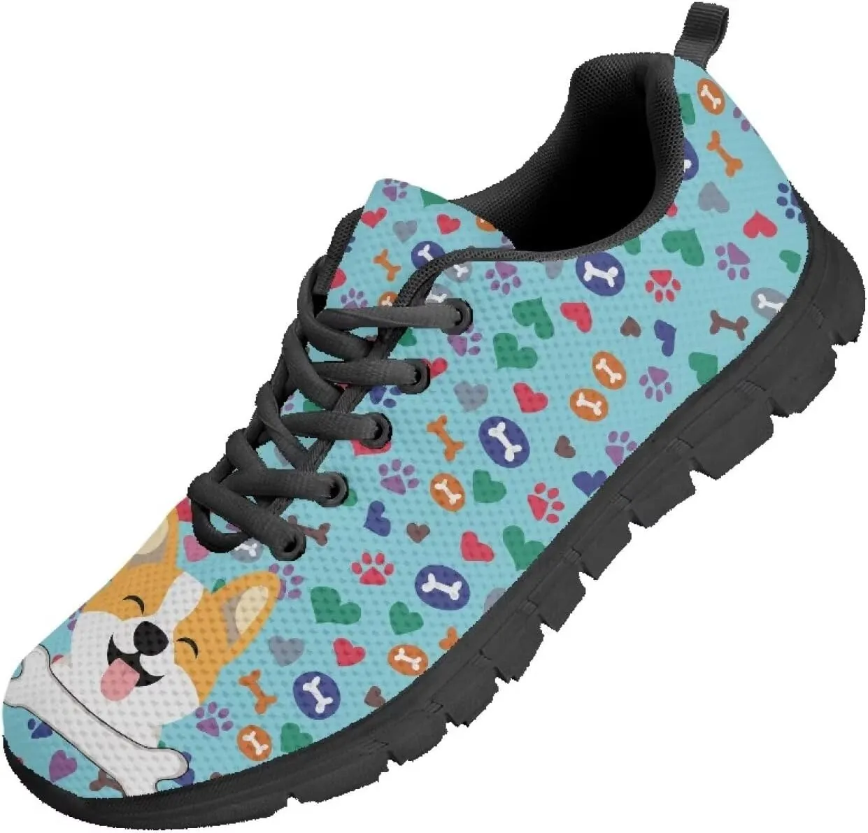 Sneakers Women Comfortable Non-Slip Breathable Lace Up Road Running Shoes for Women Tennis Workout Holiday Sneakers US 5-12
