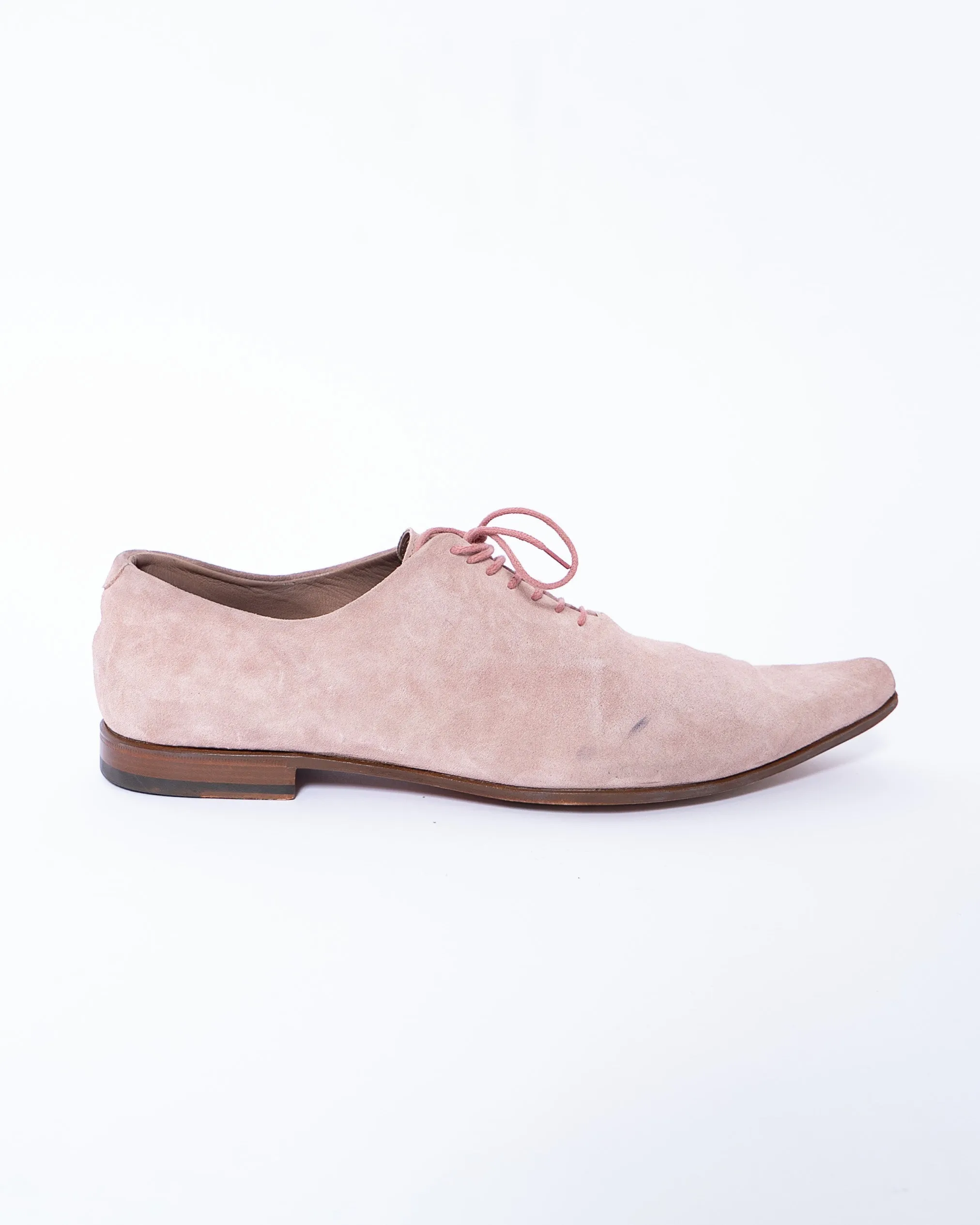 SS15 Pale Pink Suede Derbies