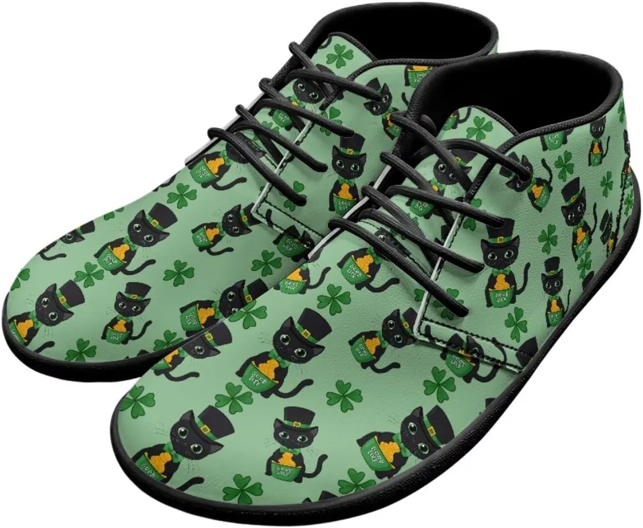 St. Patrick's Day Wide Toe Box Barefoot Shoes for Men Walking Sneaker Stylish Non Slip Zero Drop Sole Running Footwear