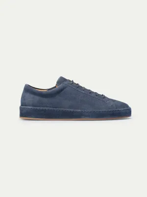 Steel Blue Suede Eirene Lace Up Sneakers - AW24