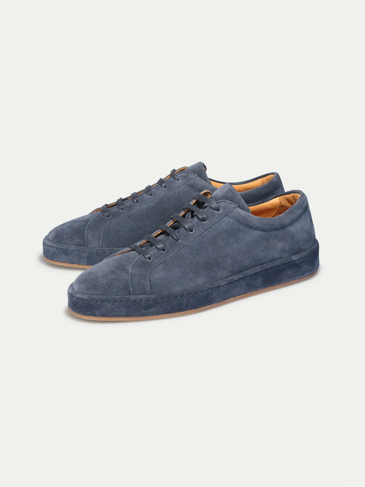 Steel Blue Suede Eirene Lace Up Sneakers - AW24