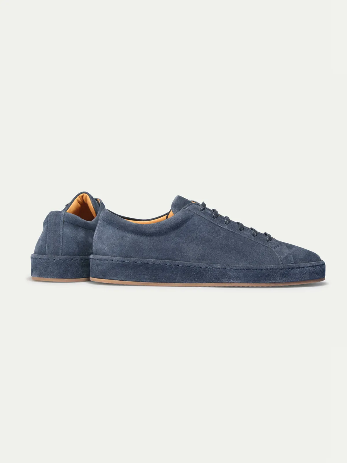 Steel Blue Suede Eirene Lace Up Sneakers - AW24