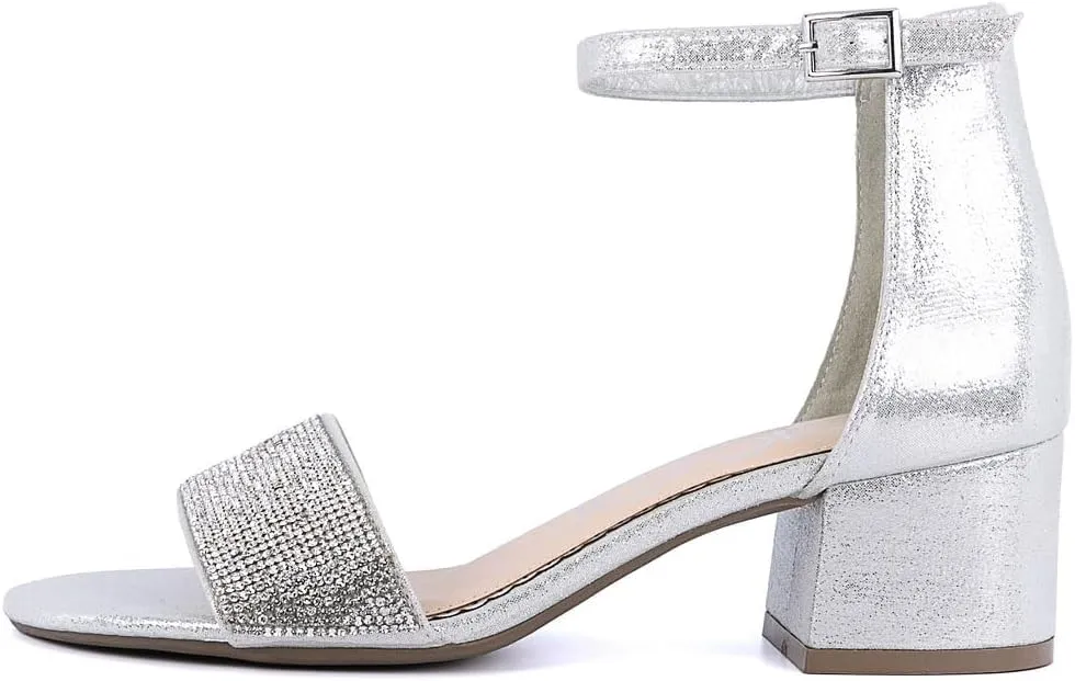 Sugar Women's Block Heel Sandals  Open Toe, Ankle Strap, Comfortable Dress Shoes for Weddings & Casual Wear