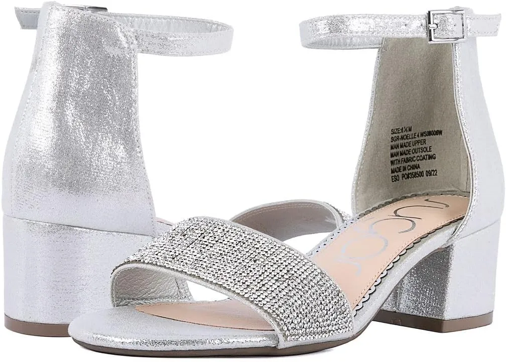 Sugar Women's Block Heel Sandals  Open Toe, Ankle Strap, Comfortable Dress Shoes for Weddings & Casual Wear