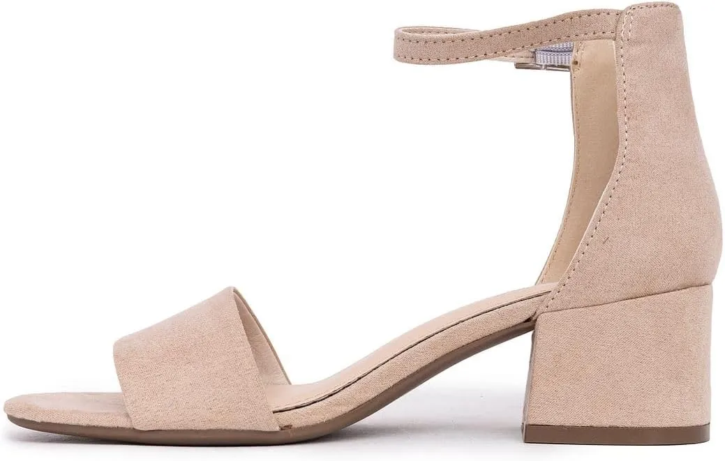 Sugar Women's Block Heel Sandals  Open Toe, Ankle Strap, Comfortable Dress Shoes for Weddings & Casual Wear