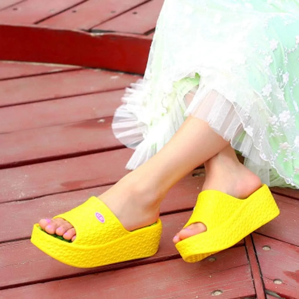 Thick Soles Fashion Women Summer Sandals Platform Shoes Beach Hole Shoes Slippers Women Womens Boot Slippers Memory Foam