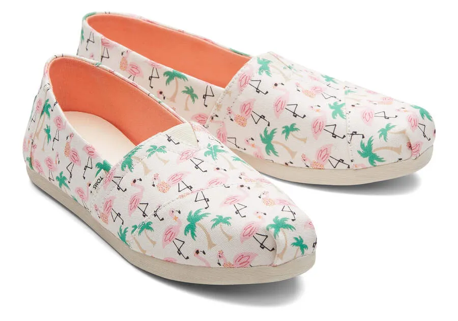 TOMS Womens Flamingo Alpargata Espadrille - Light Sand