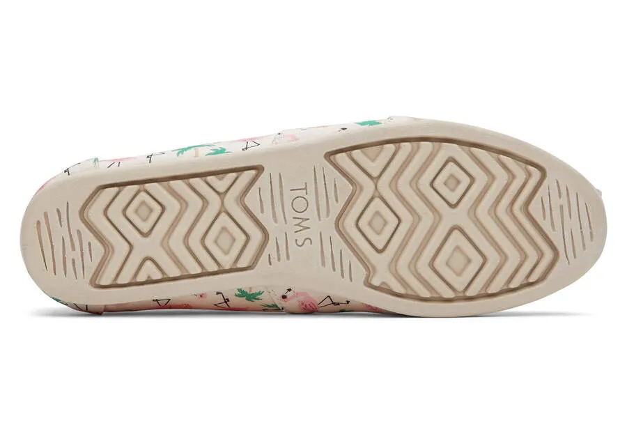 TOMS Womens Flamingo Alpargata Espadrille - Light Sand