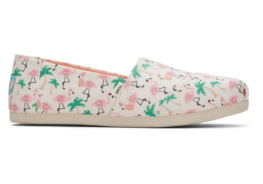 TOMS Womens Flamingo Alpargata Espadrille - Light Sand