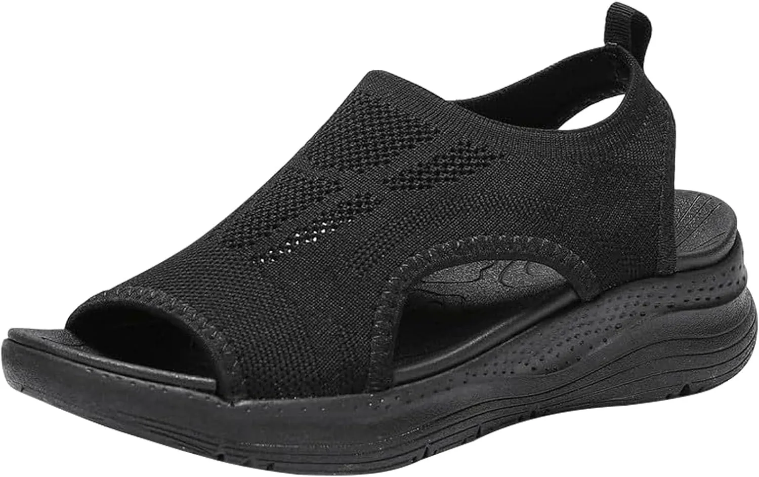 Walking Sandals for Women Platform Wedge with Arch Support Orthotic Comfortable Plantar Fasciitis Sandal Non-slip Casual Open Toe Sport Slip-Ons for Athletic Summer Beach Outdoor