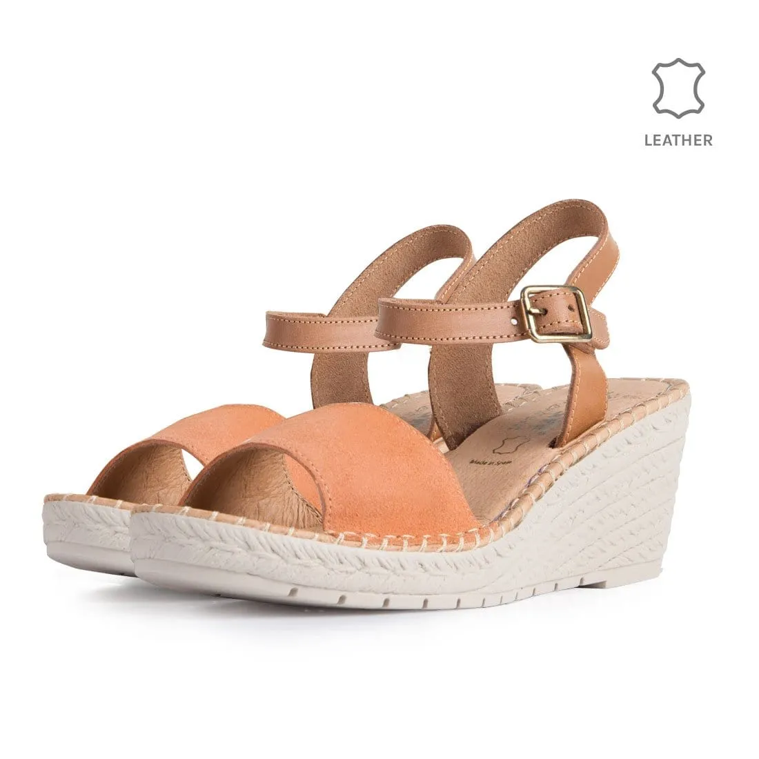 Wedge Gavi Nude Leather