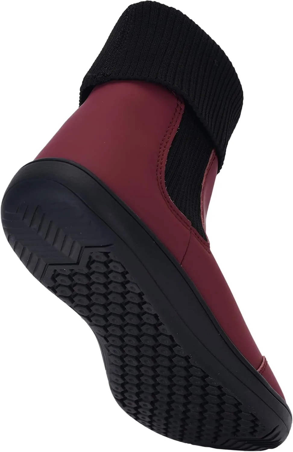 WHITIN Women's Wide Barefoot Ankle Boots | Minimalist Chelsea Styles | Zero Drop | Stacked Sock-like Cuffs