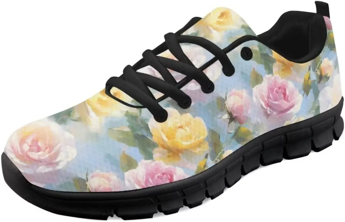 Women Non-Slip Running Shoes Lightweight Workout Shoes Casual Lace-Up Exercise Shoes Breathable Walking Shoes Athletic Sneakers US 5-12