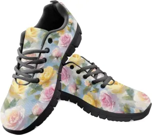 Women Non-Slip Running Shoes Lightweight Workout Shoes Casual Lace-Up Exercise Shoes Breathable Walking Shoes Athletic Sneakers US 5-12