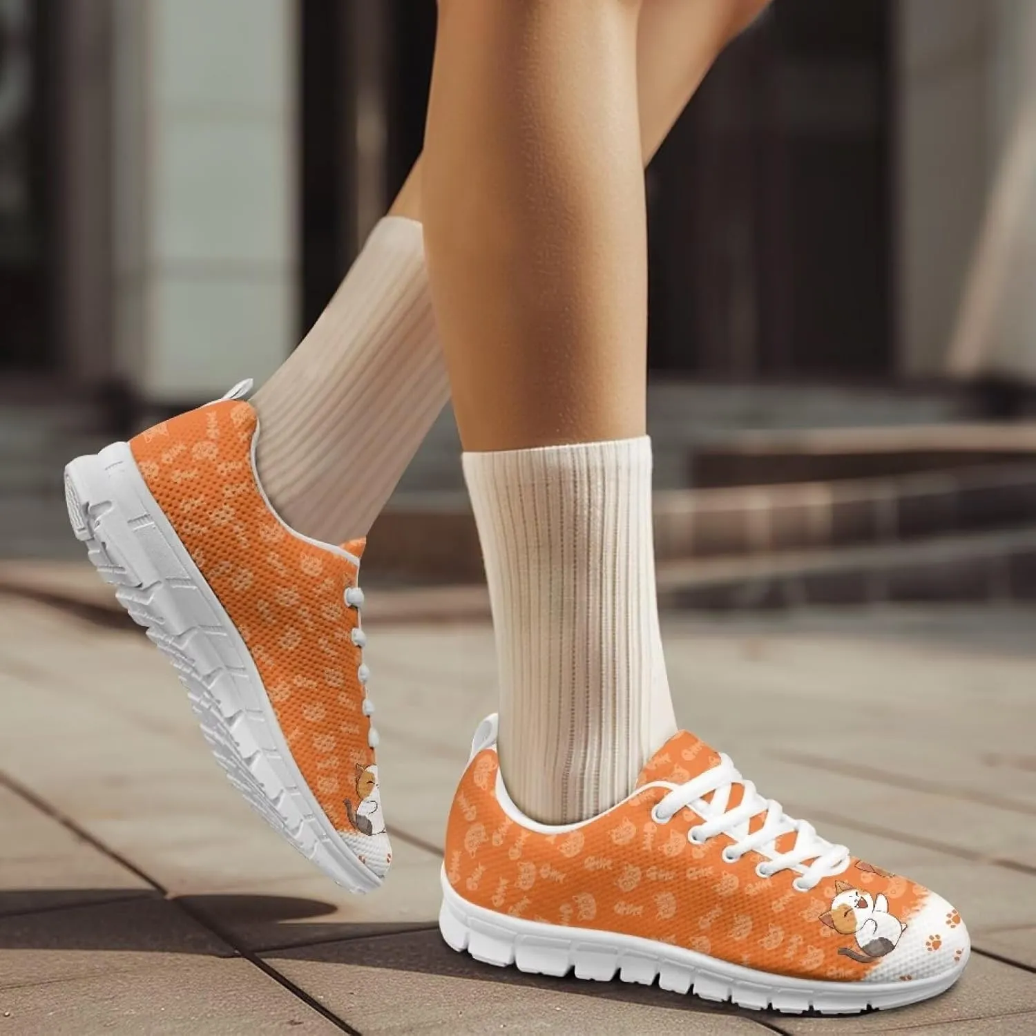 Women Non-Slip Tennis Shoes Lightweight Walking Shoes Workout Running Shoes Casual Lace-Up Exercise Shoes Athletic Sneakers US 5-12