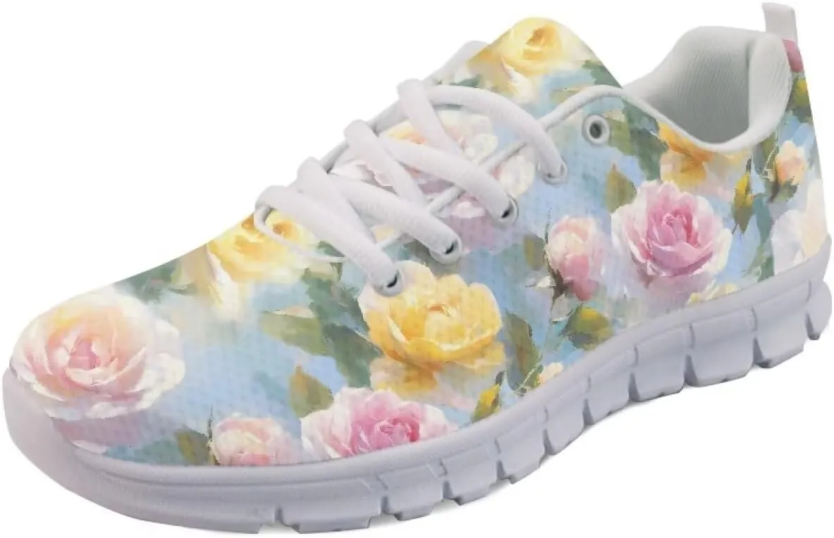 Women Non-Slip Tennis Shoes Lightweight Walking Shoes Workout Running Shoes Casual Lace-Up Exercise Shoes Athletic Sneakers US 5-12