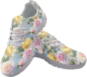 Women Non-Slip Tennis Shoes Lightweight Walking Shoes Workout Running Shoes Casual Lace-Up Exercise Shoes Athletic Sneakers US 5-12
