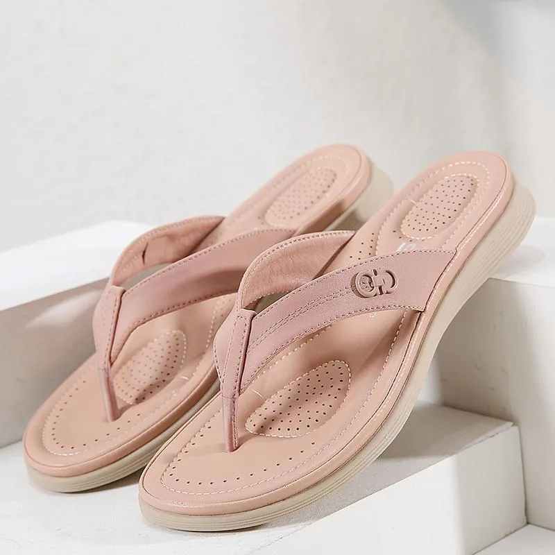Women's Casual Metal Flip Flops