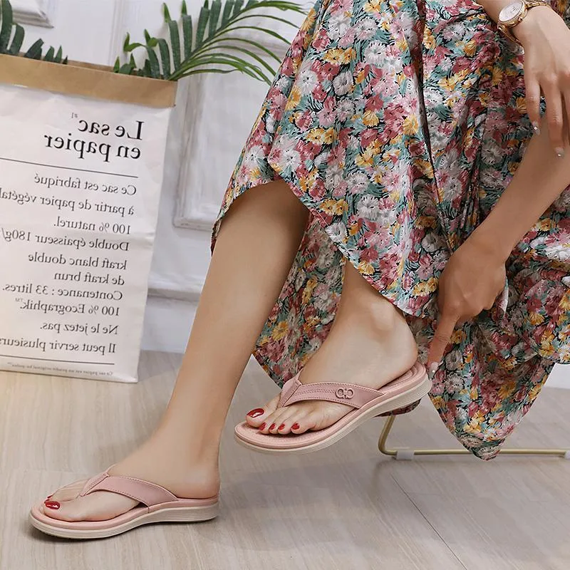 Women's Casual Metal Flip Flops