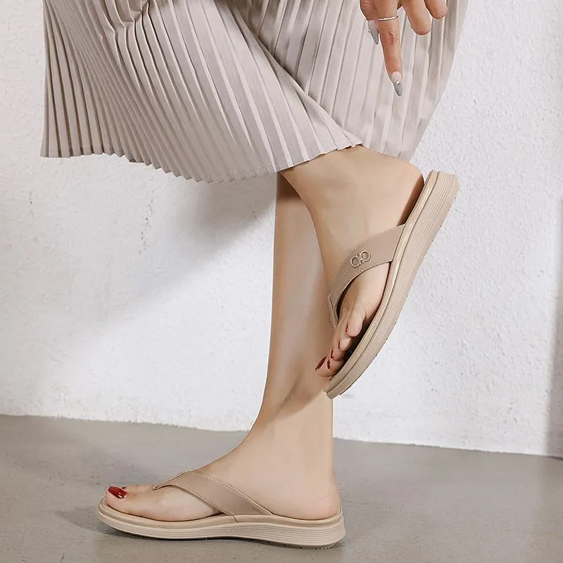 Women's Casual Metal Flip Flops