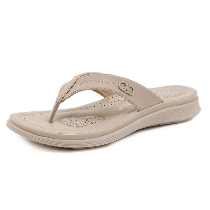 Women's Casual Metal Flip Flops
