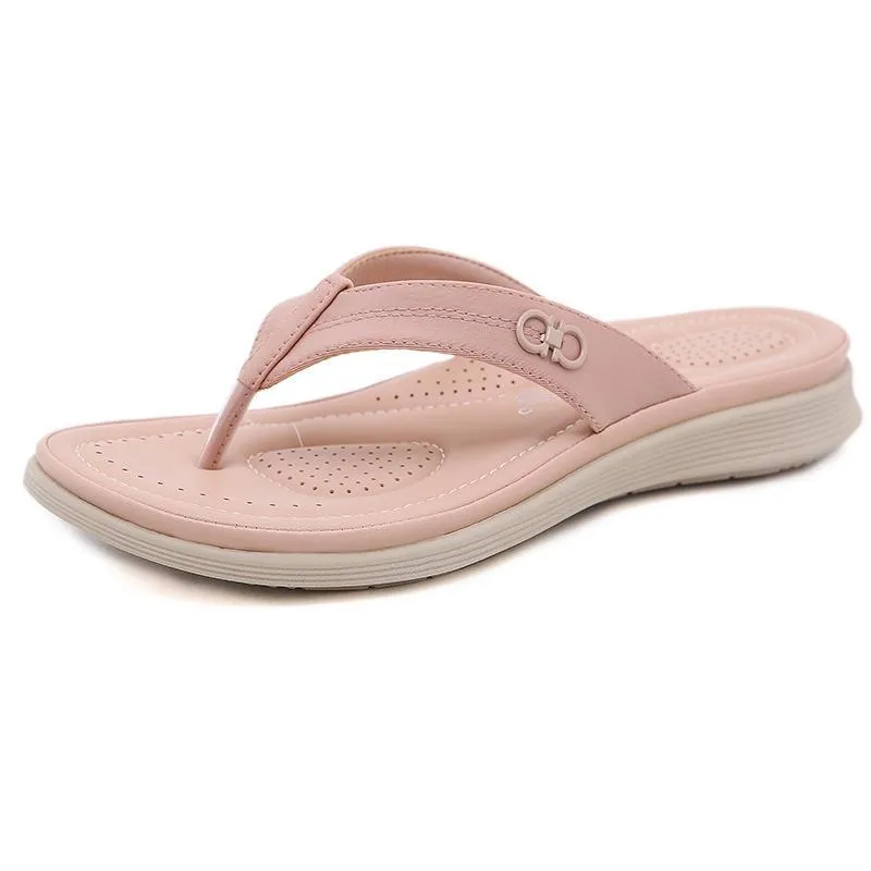 Women's Casual Metal Flip Flops