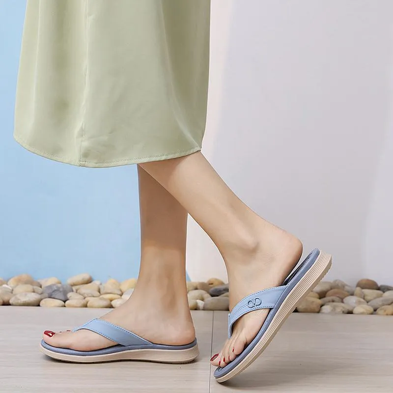 Women's Casual Metal Flip Flops