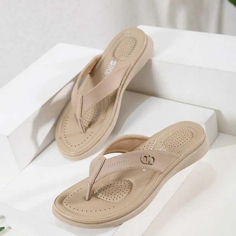 Women's Casual Metal Flip Flops