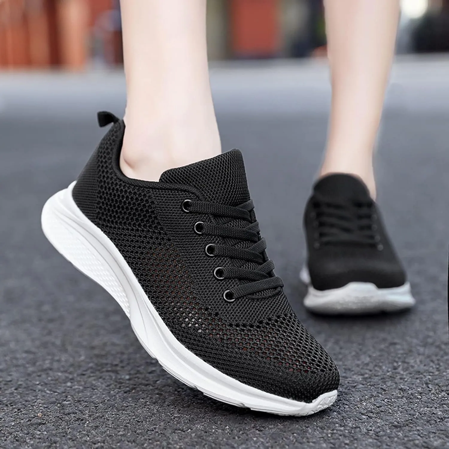 Women's Comfortable Walking Running Tennis Shoes Lace Up Mens Dress Shoes Breathable Women's Shoes Casual Chunky Sneakers Platform Tennis Shoe Trainers Shoe