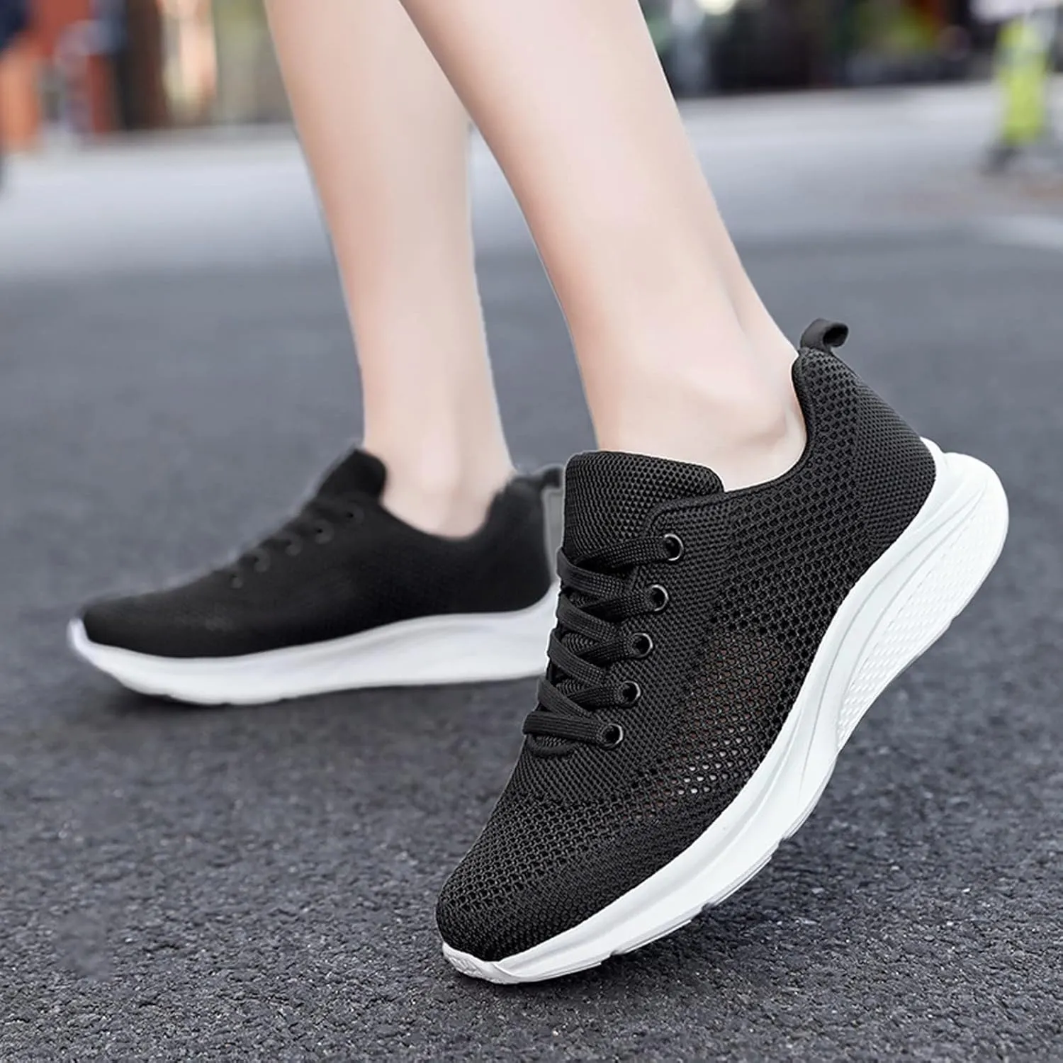 Women's Comfortable Walking Running Tennis Shoes Lace Up Mens Dress Shoes Breathable Women's Shoes Casual Chunky Sneakers Platform Tennis Shoe Trainers Shoe