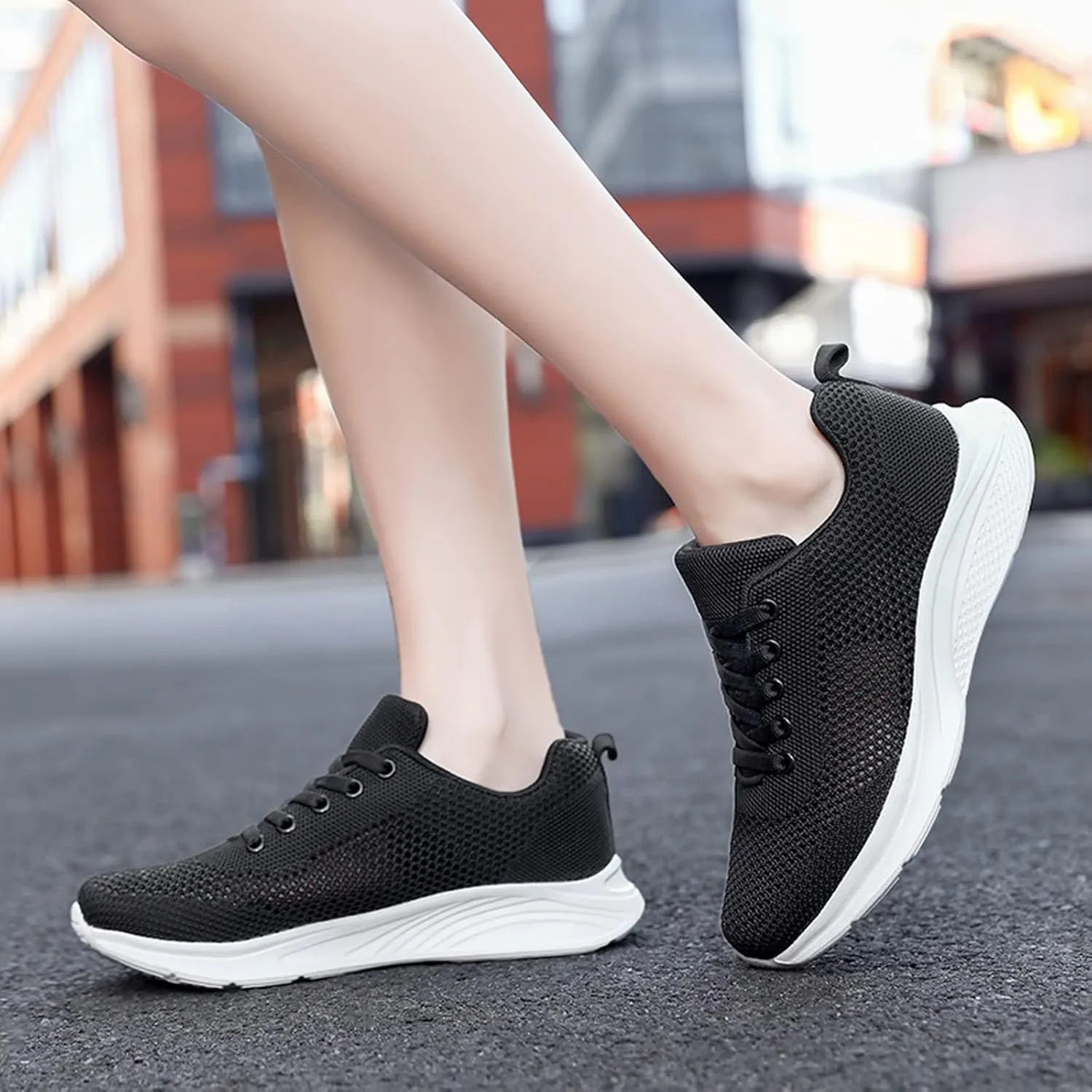 Women's Comfortable Walking Running Tennis Shoes Lace Up Mens Dress Shoes Breathable Women's Shoes Casual Chunky Sneakers Platform Tennis Shoe Trainers Shoe