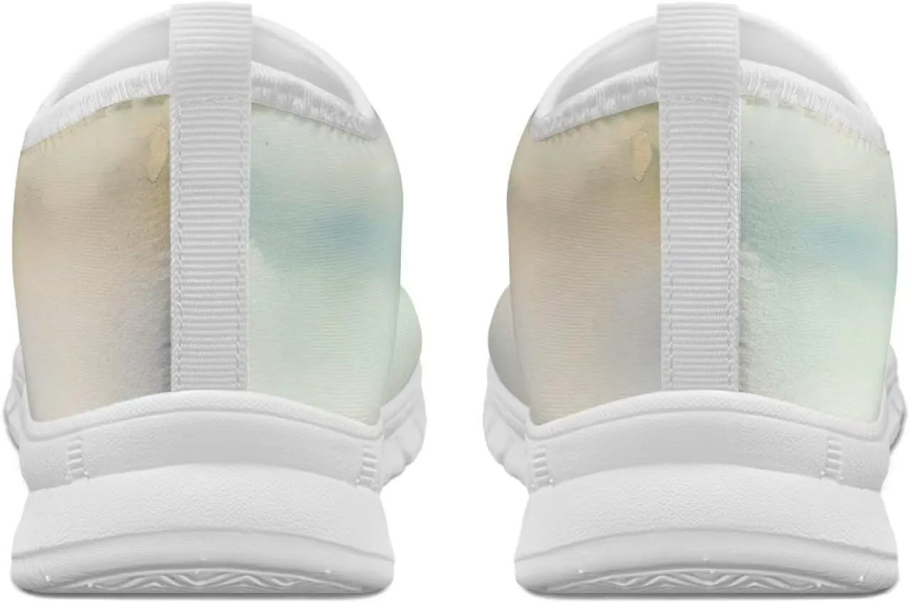 Women's Fashion Sneakers Slip On Walking Loafers Travel ShoesWhite Sole