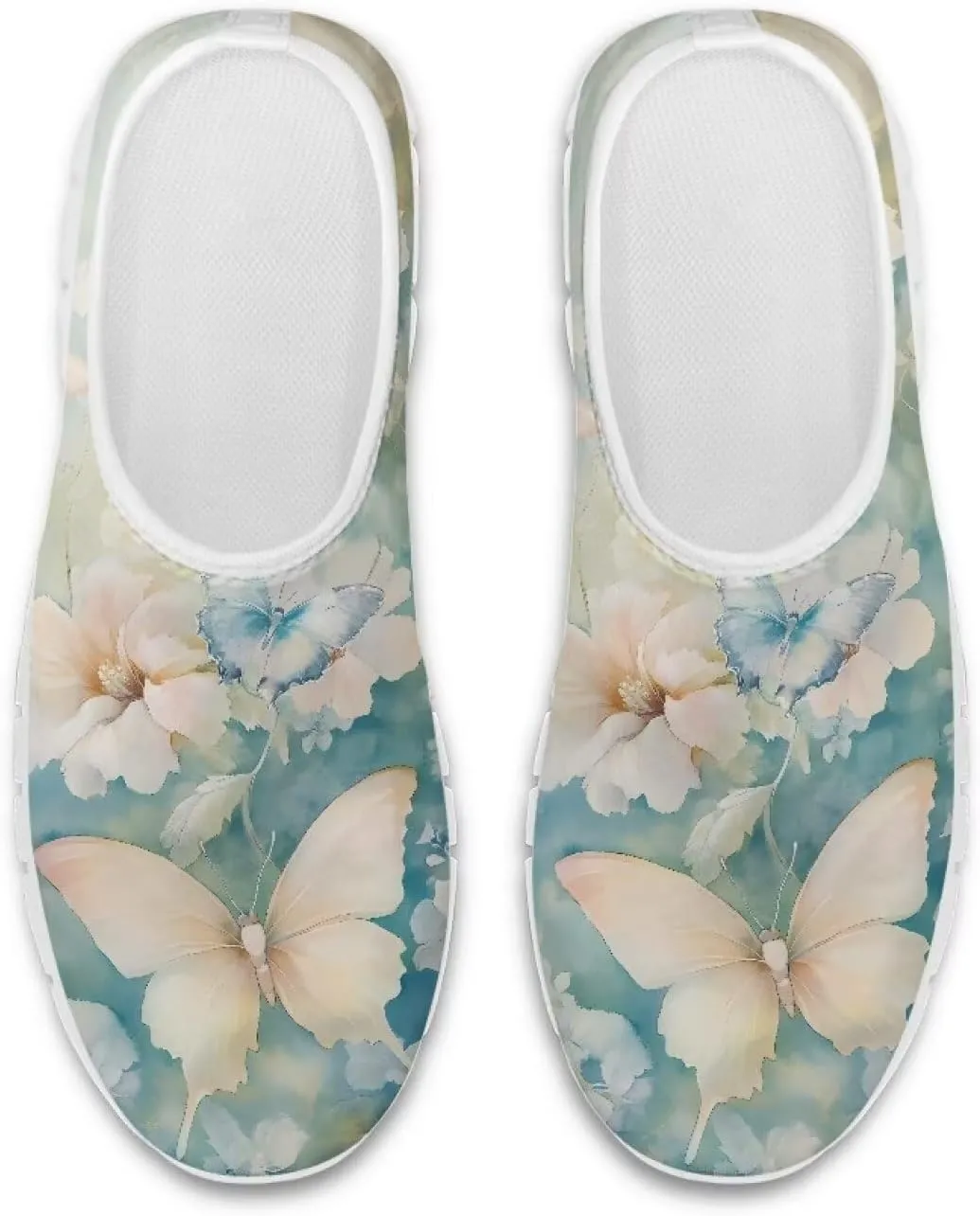 Women's Fashion Sneakers Slip On Walking Loafers Travel ShoesWhite Sole