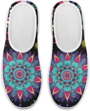 Women's Fashion Sneakers Slip On Walking Loafers Travel ShoesWhite Sole