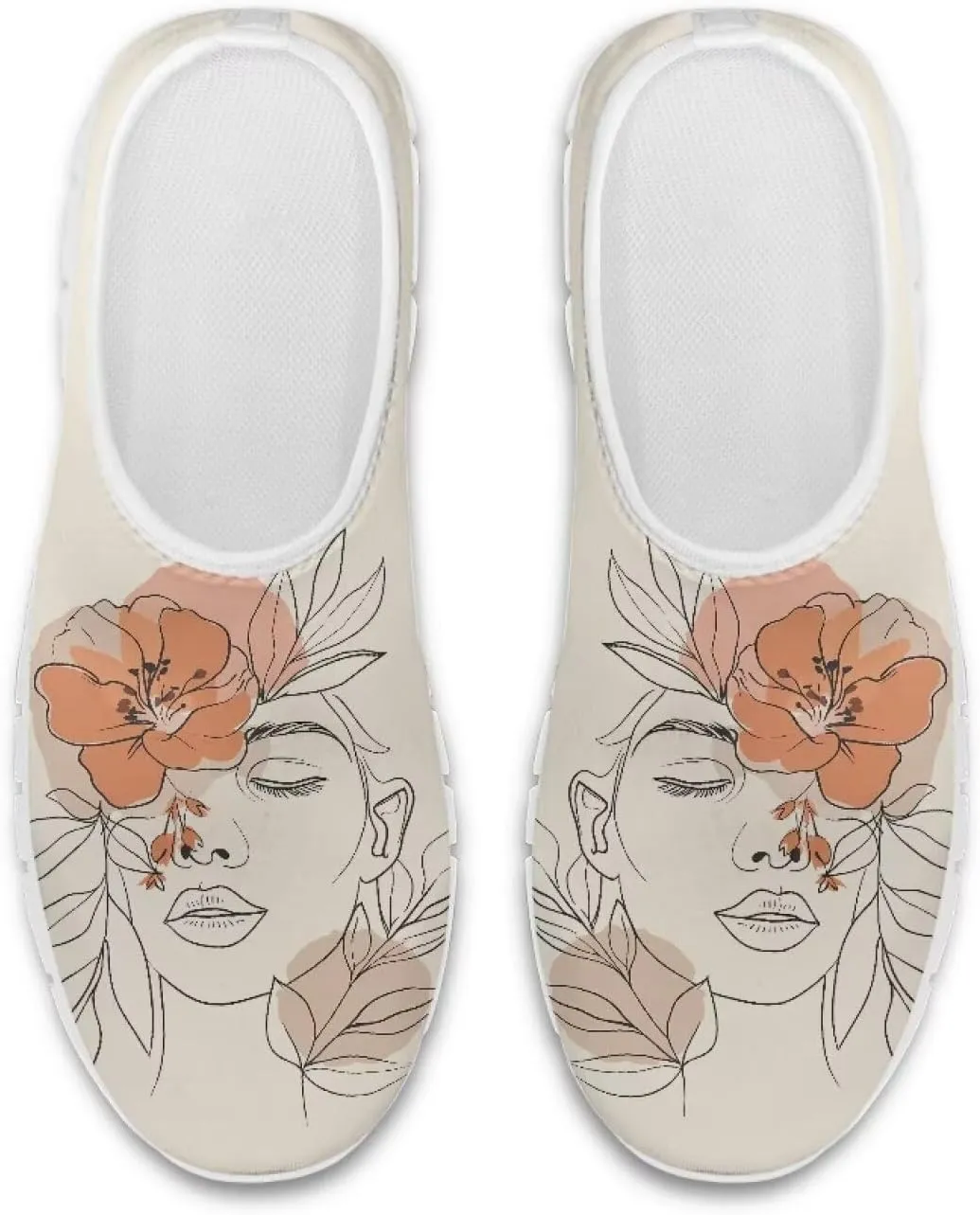 Women's Fashion Sneakers Slip On Walking Loafers Travel ShoesWhite Sole