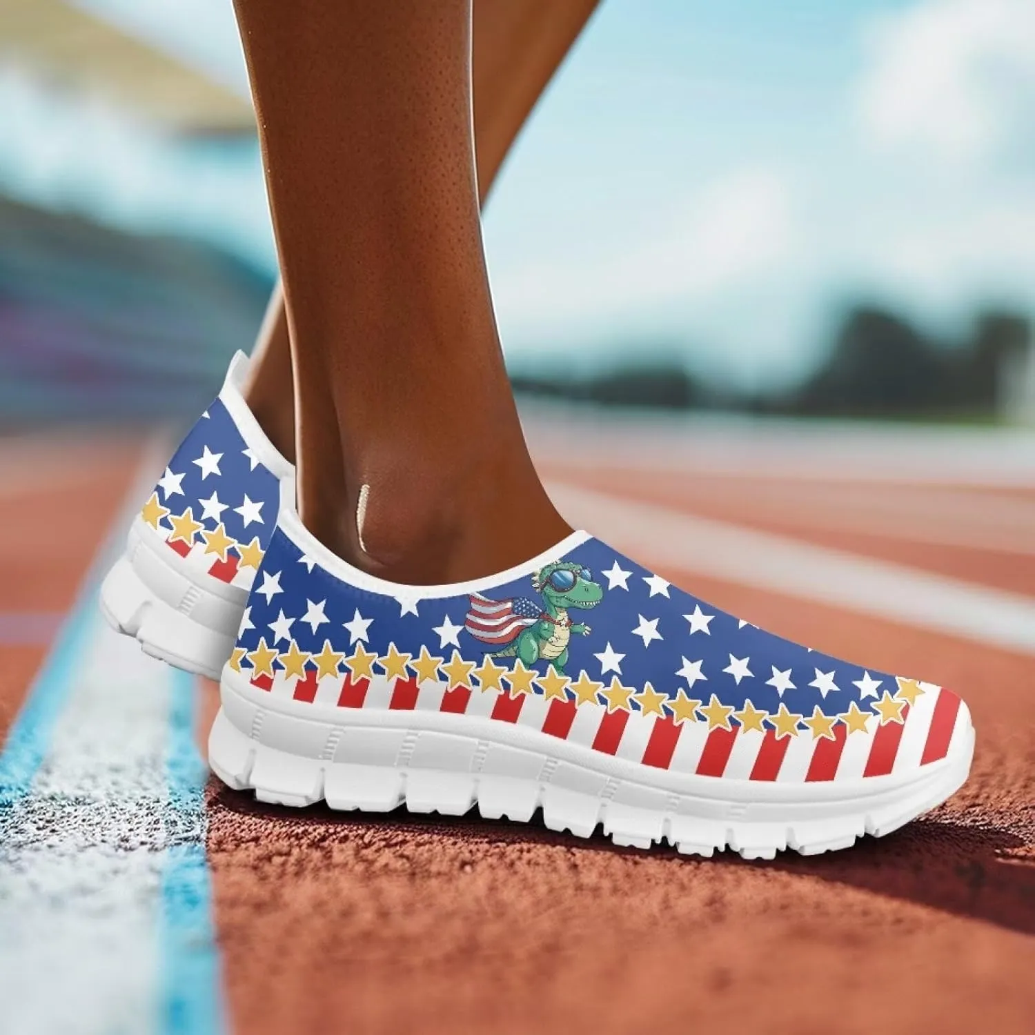 Women's Fashion Sneakers Slip On Walking Loafers Travel ShoesWhite Sole