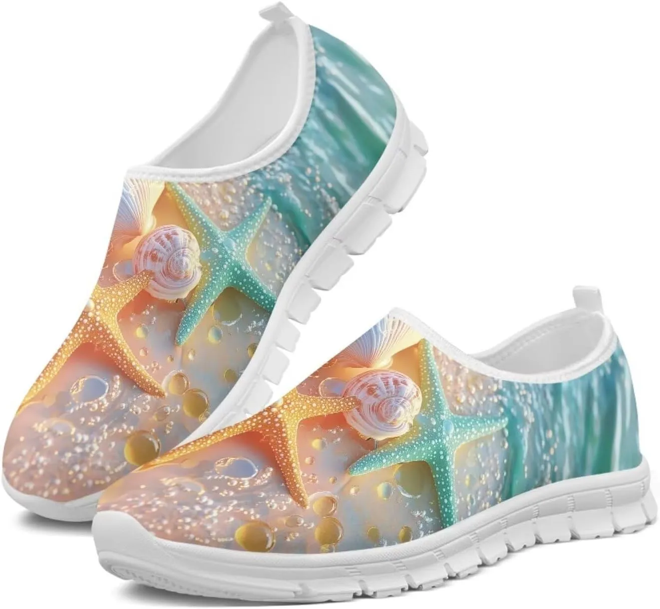 Women's Fashion Sneakers Slip On Walking Loafers Travel ShoesWhite Sole
