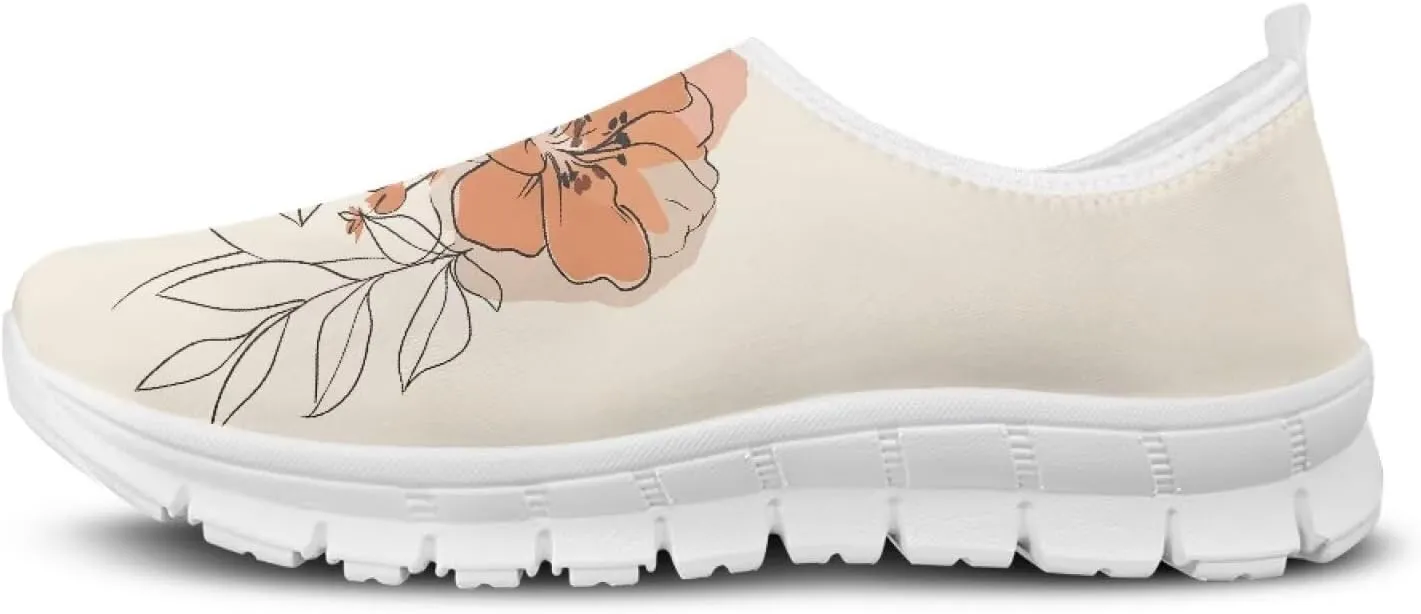 Women's Fashion Sneakers Slip On Walking Loafers Travel ShoesWhite Sole
