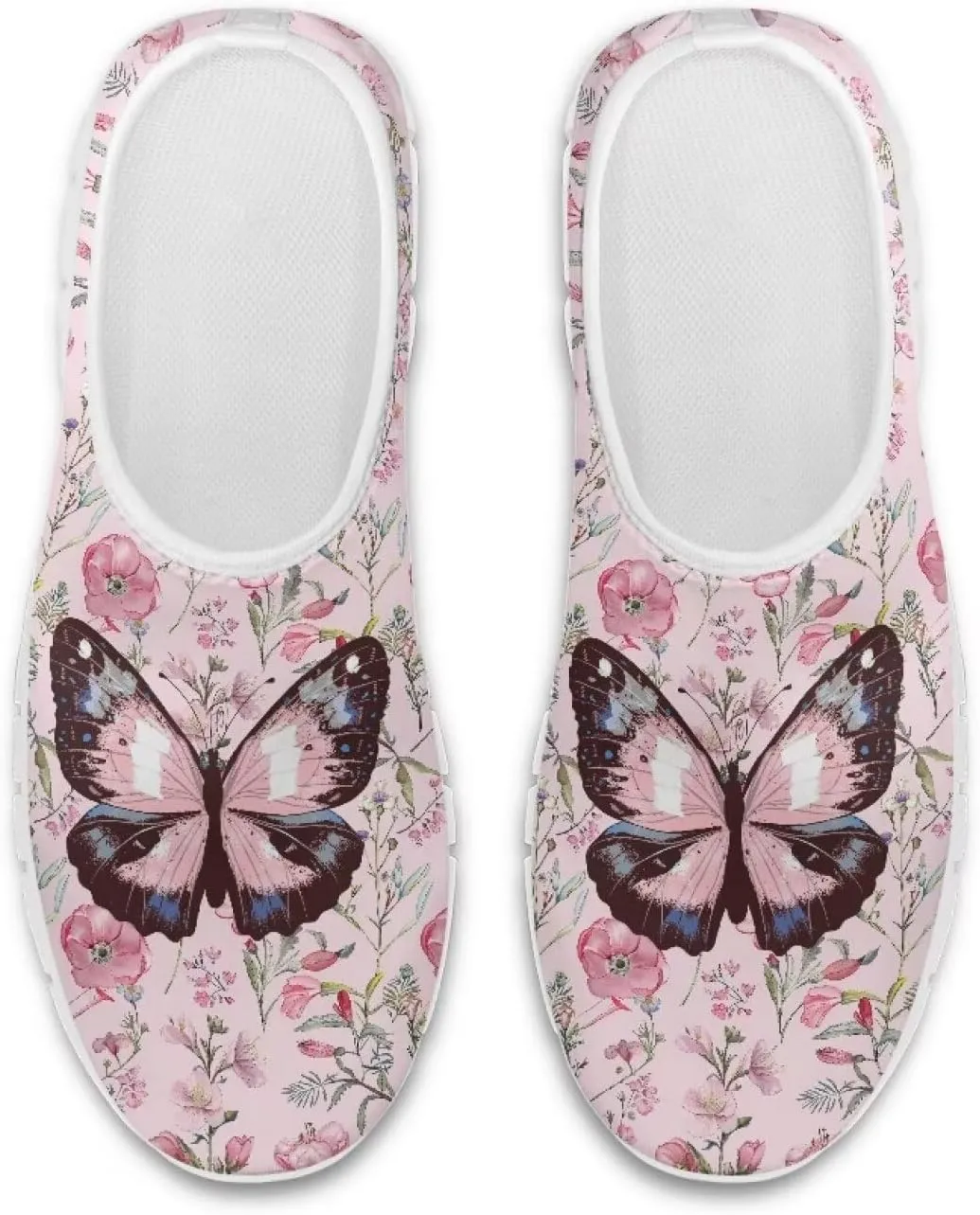 Women's Fashion Sneakers Slip On Walking Loafers Travel ShoesWhite Sole