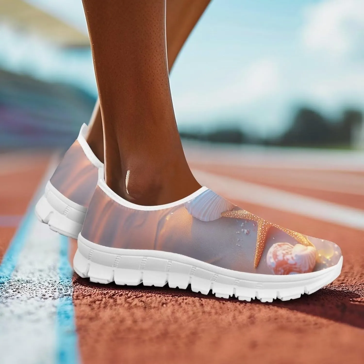 Women's Fashion Sneakers Slip On Walking Loafers Travel ShoesWhite Sole