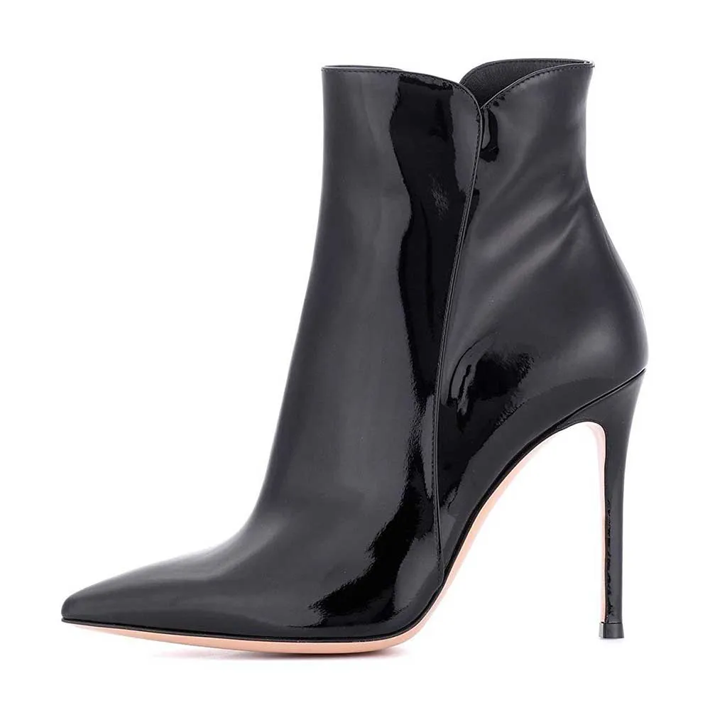 Women's Patent leather Stiletto Ankle Boots