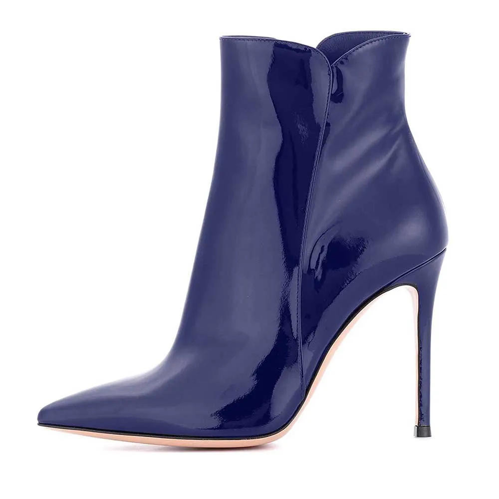 Women's Patent leather Stiletto Ankle Boots