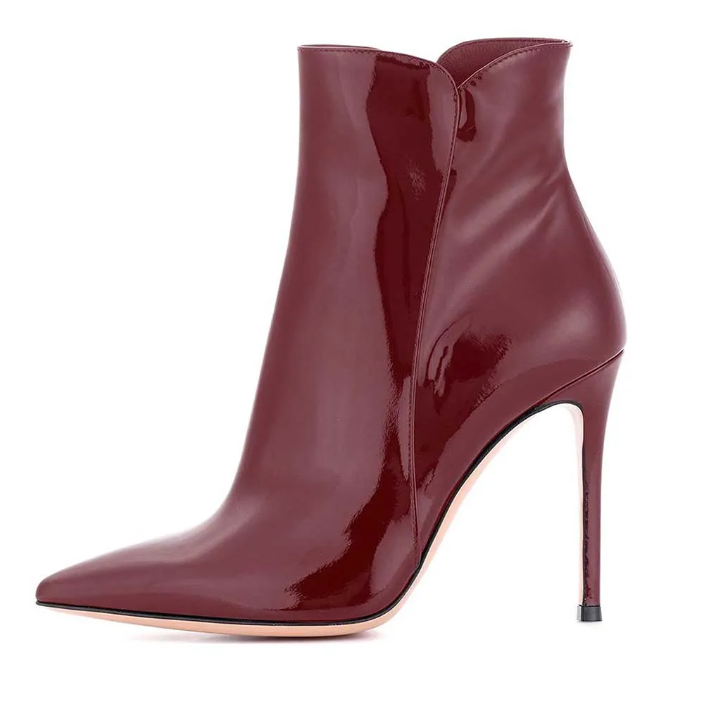 Women's Patent leather Stiletto Ankle Boots