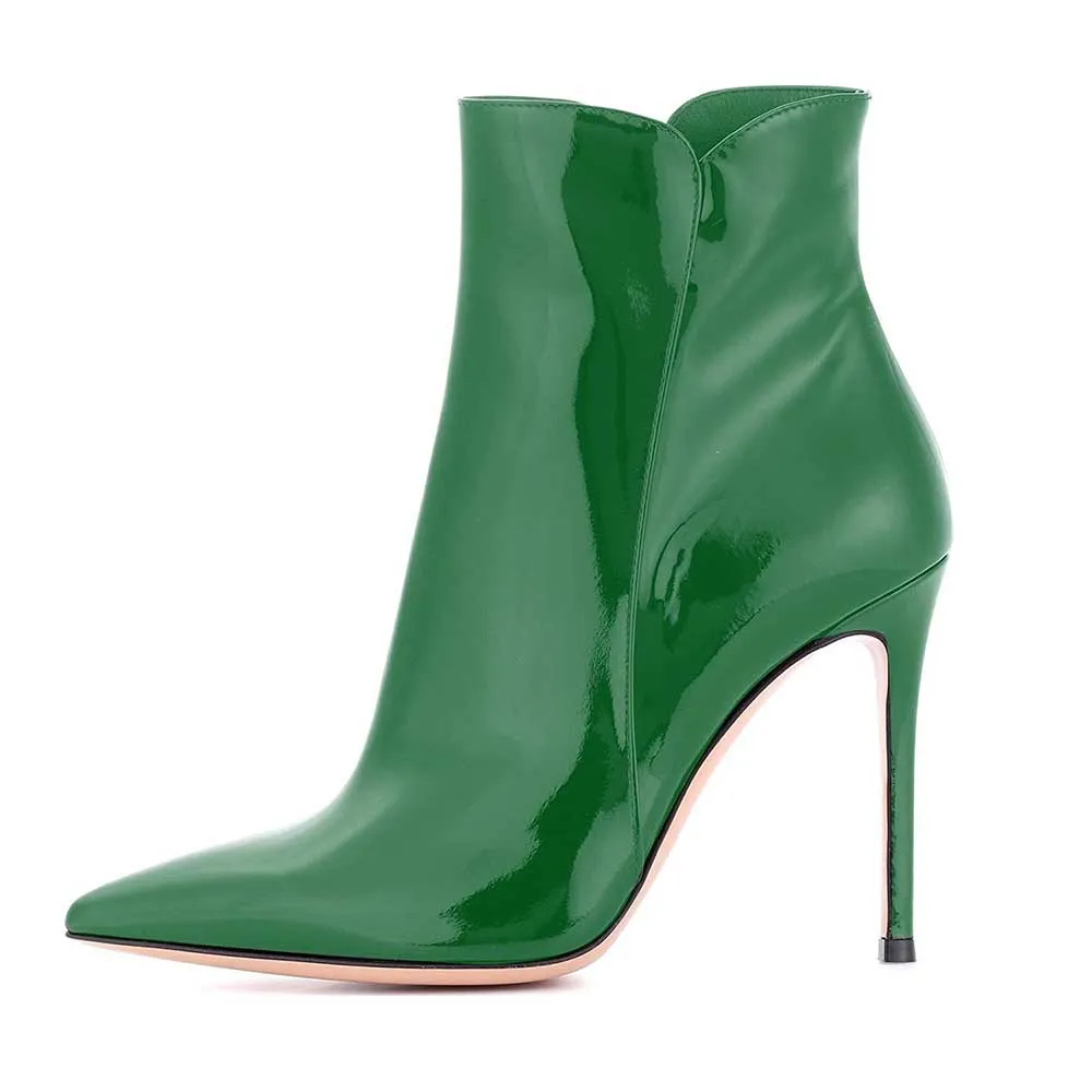 Women's Patent leather Stiletto Ankle Boots