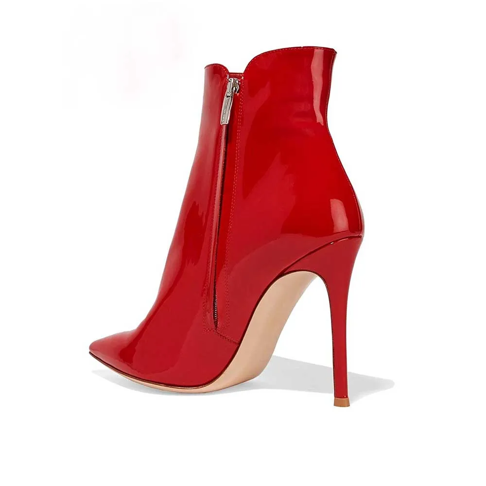 Women's Patent leather Stiletto Ankle Boots