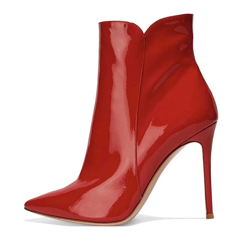 Women's Patent leather Stiletto Ankle Boots