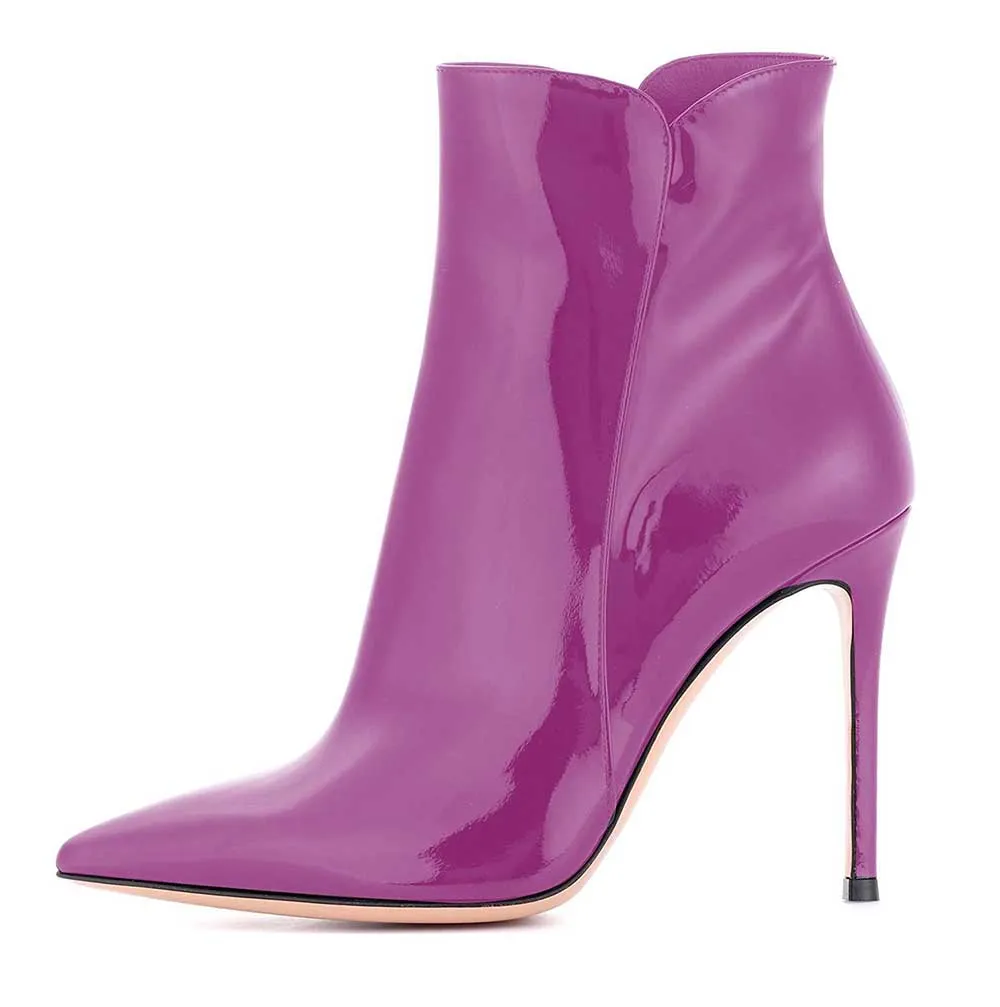 Women's Patent leather Stiletto Ankle Boots