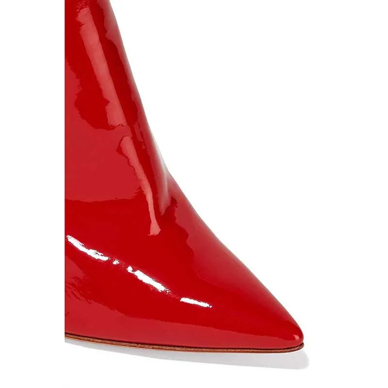 Women's Patent leather Stiletto Ankle Boots