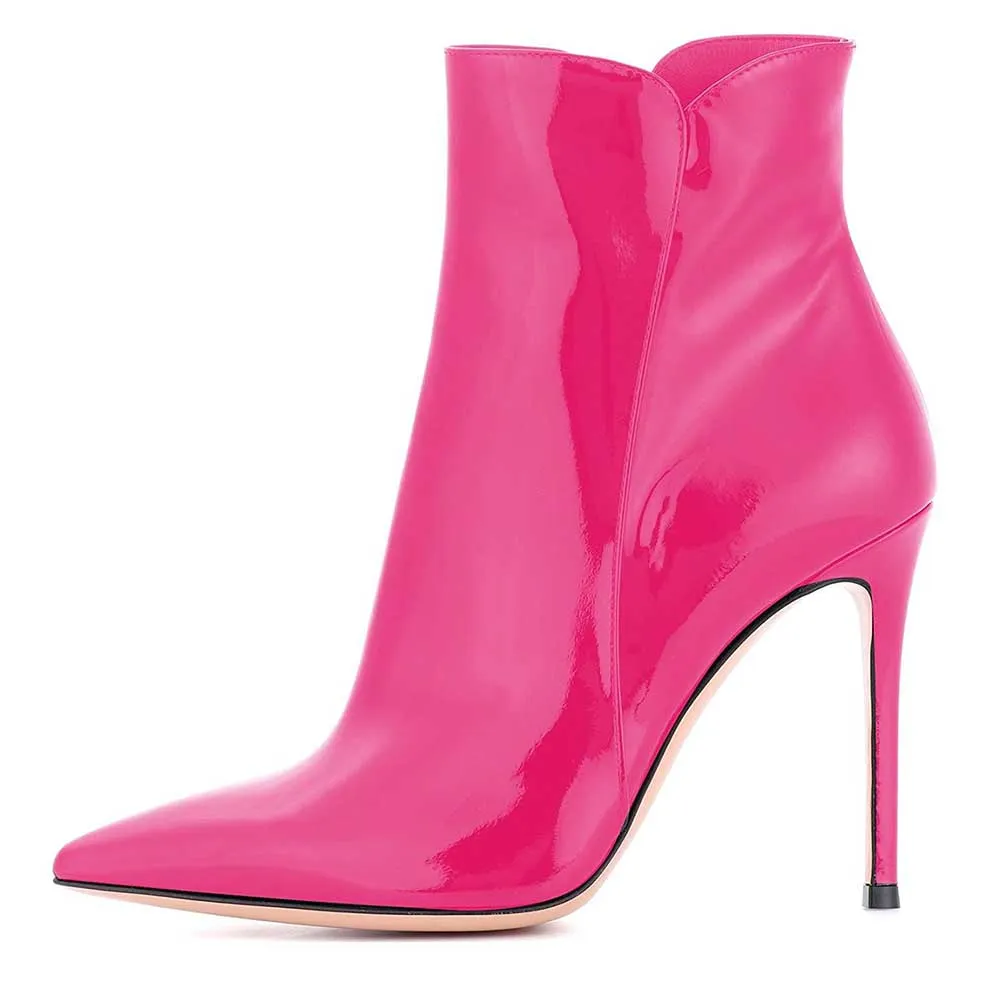 Women's Patent leather Stiletto Ankle Boots